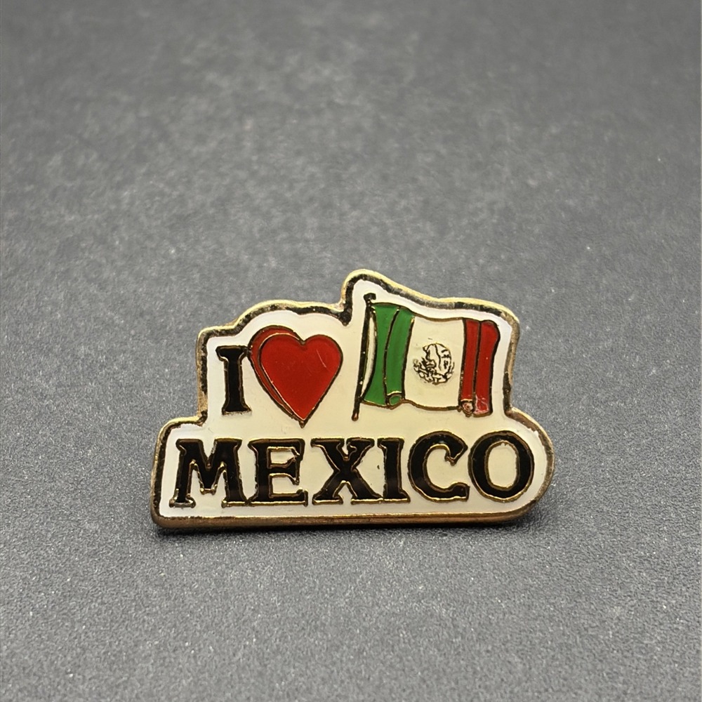 I Heart Love‎ Mexico Mexican Flag Lapel Hat Pin